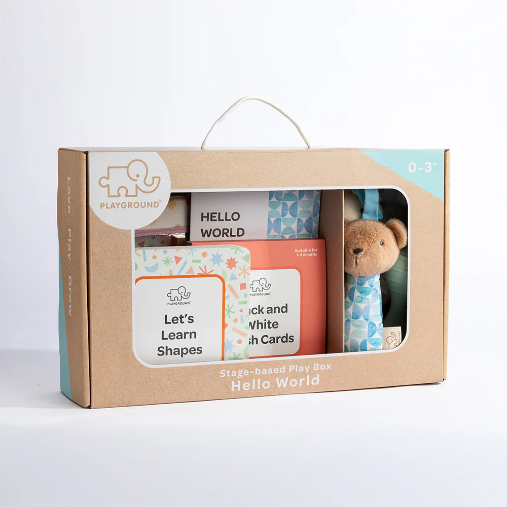 Playground Plus Gift Box- Hello World 0-3 Months