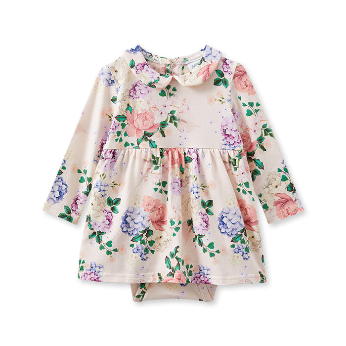 Hydrangea Long Sleeve Baby Dress