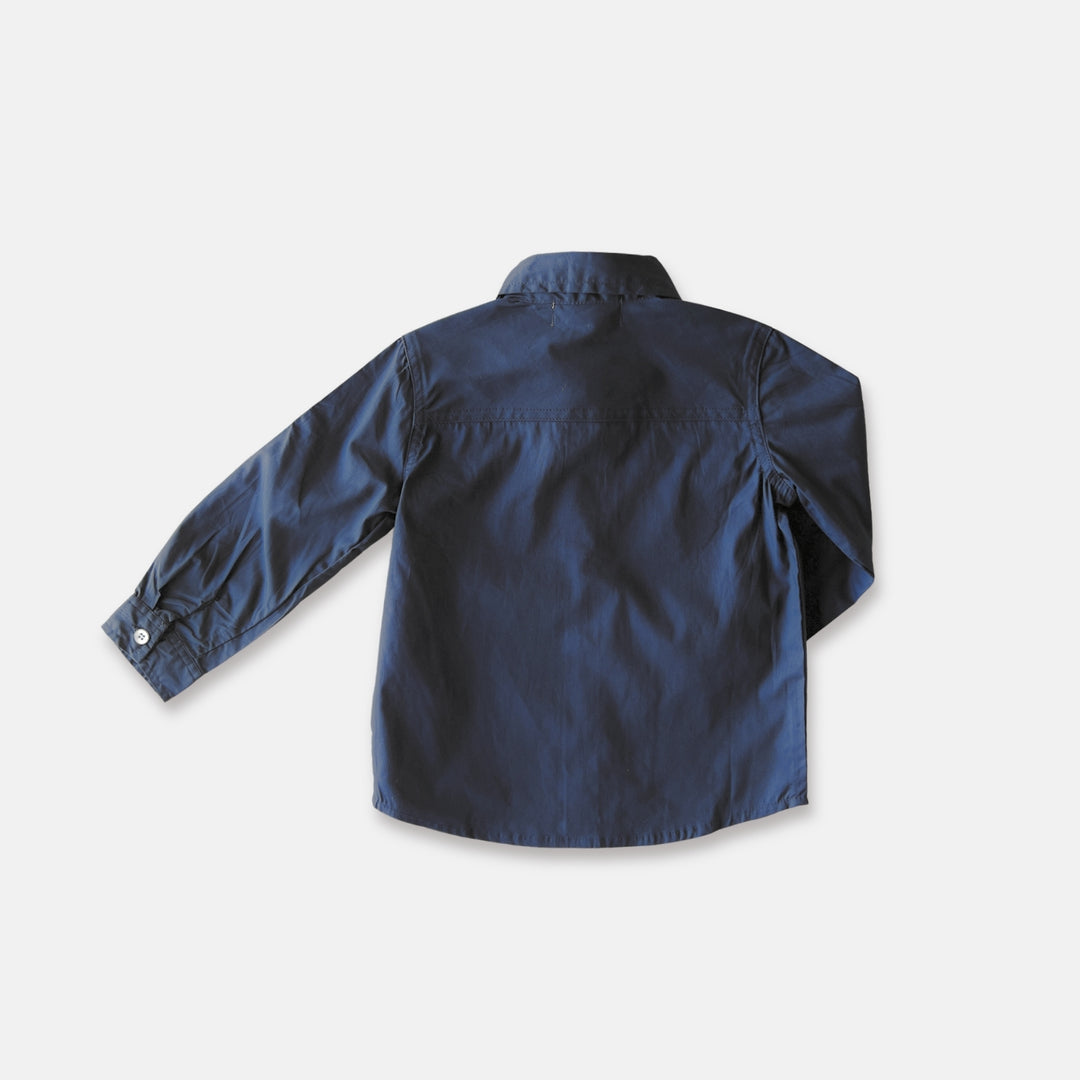 Boys Oxford Long Sleeve Shirt- Navy