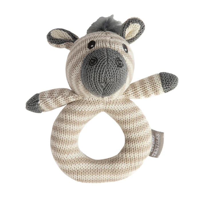 Knitted Rattle- Zac The Zebra
