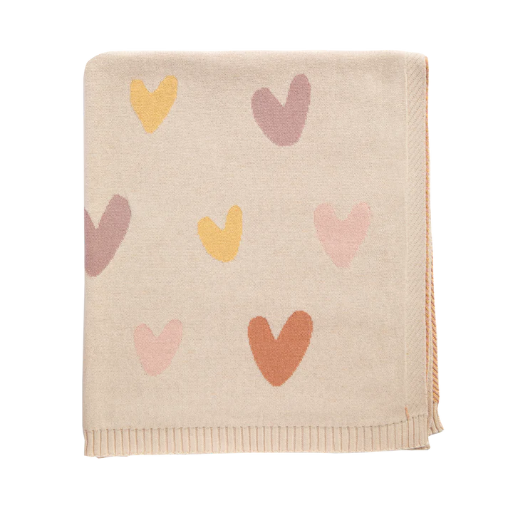 Jacquared Blanket- Bohemian Bliss/Hearts