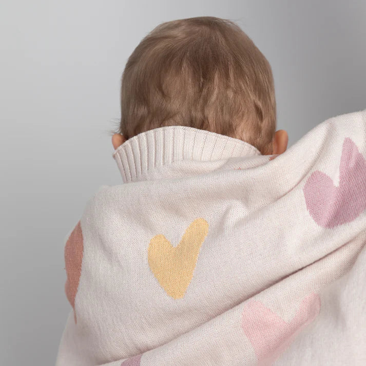 Jacquared Blanket- Bohemian Bliss/Hearts