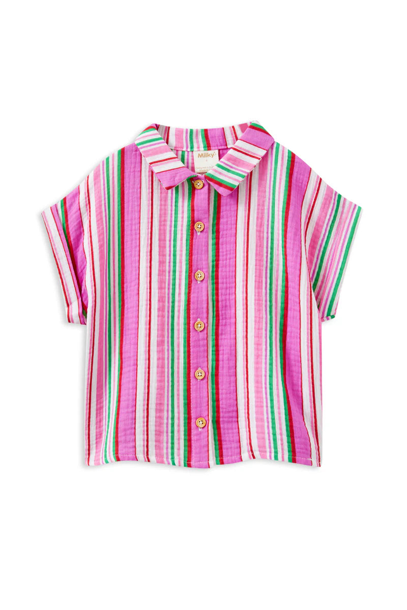 Crinkle Stripe Shirt