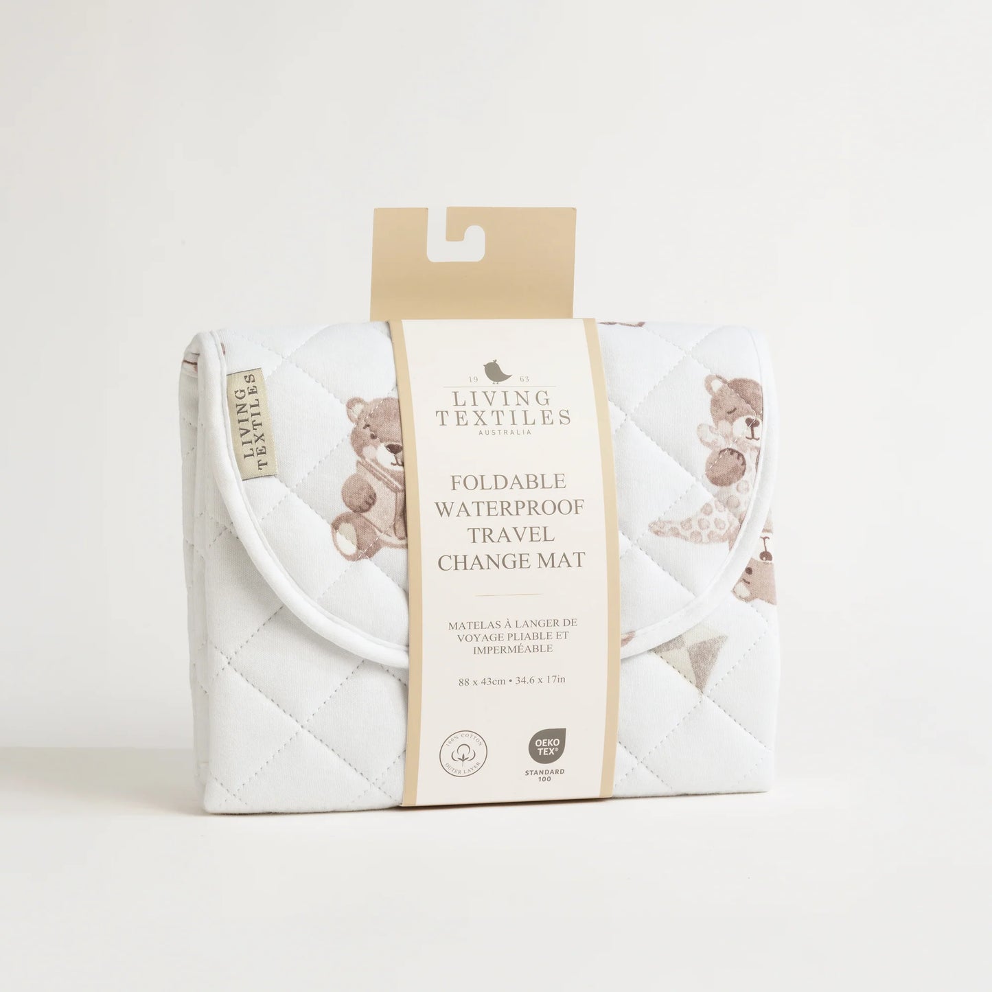 Foldable Waterproof Change Mat- Cuddly Bear