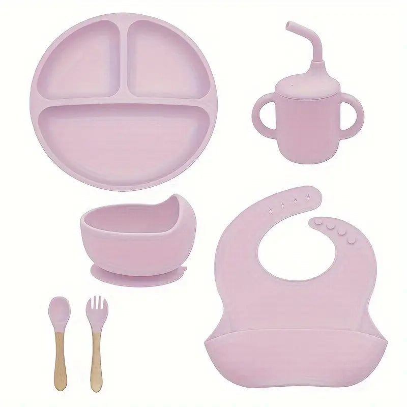 6pc Silicone Feeding Set- Purple