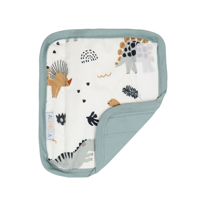Harness Covers & Pram Pegs- Beige Dinosaurs