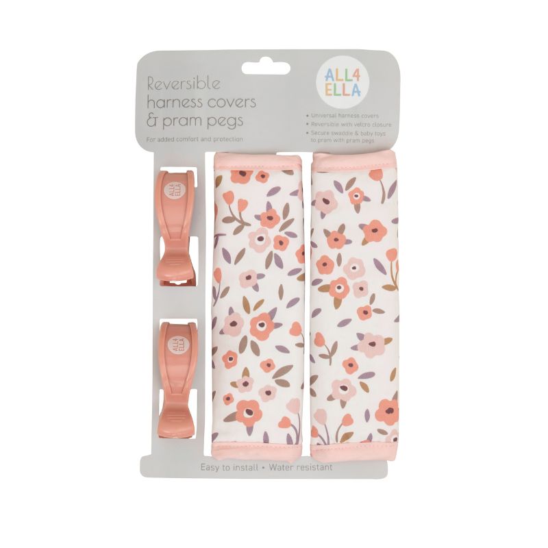Harness Covers & Pram Pegs- Floral Bouquet