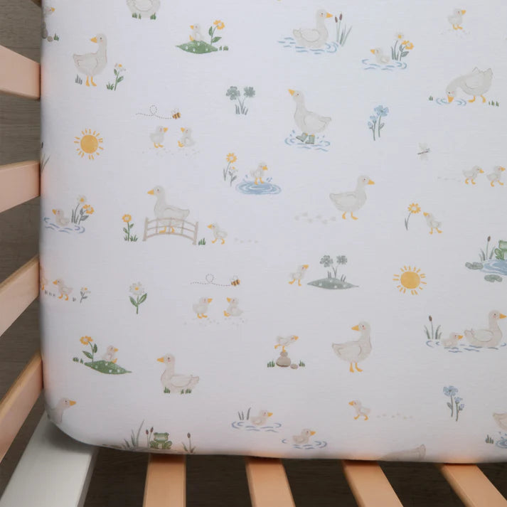 2 Pack Organic Jersey Cot Fitted Sheets - Goosey Goosey