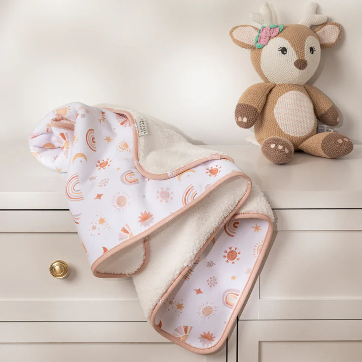 Organic Jersey Sherpa Blanket- Bohemian Bliss