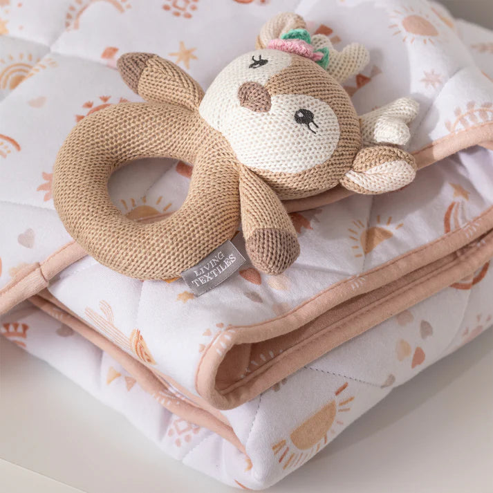 Knitted Rattle- Ava The Fawn