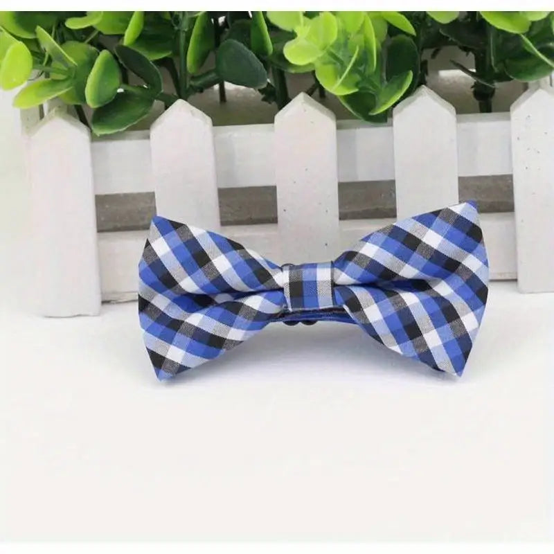 Boys Gentleman Bow Tie- Blue Plaid