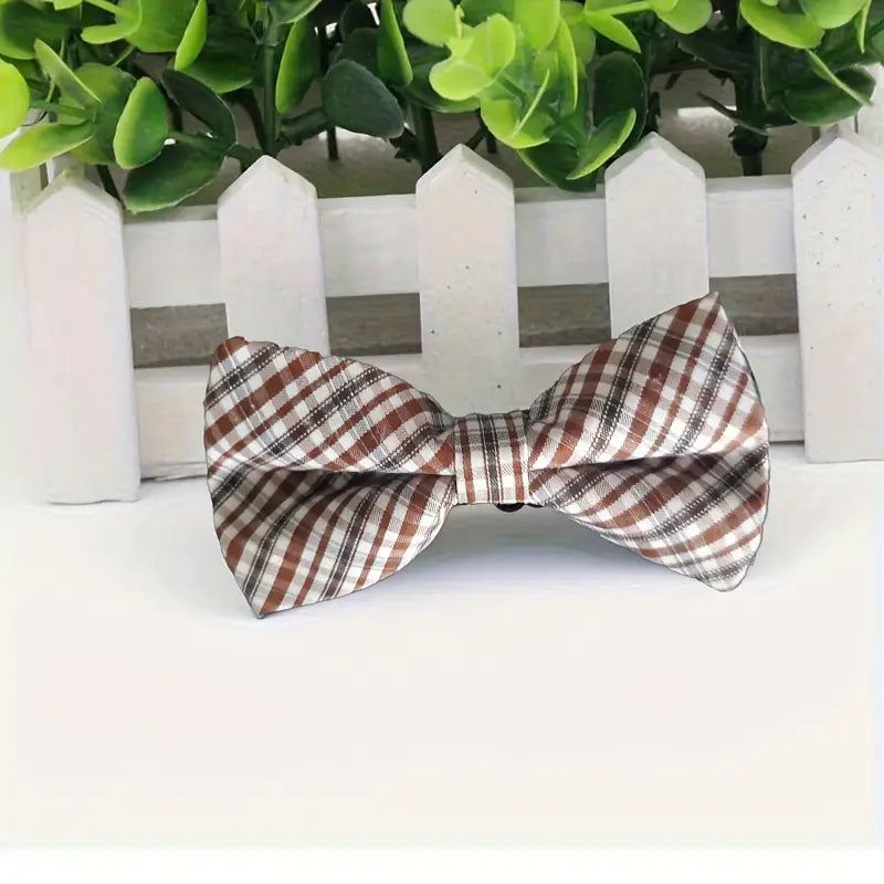 Boys Gentleman Bow Tie- Chocolate Plaid