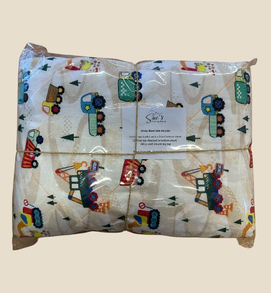 Kindy Sheet Set- Construction Orange