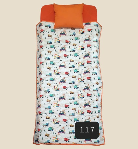 Kindy Sheet Set- Construction Orange