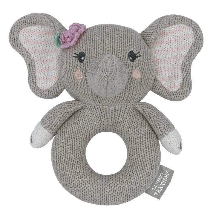 Knitted Rattle- Ella The Elephant
