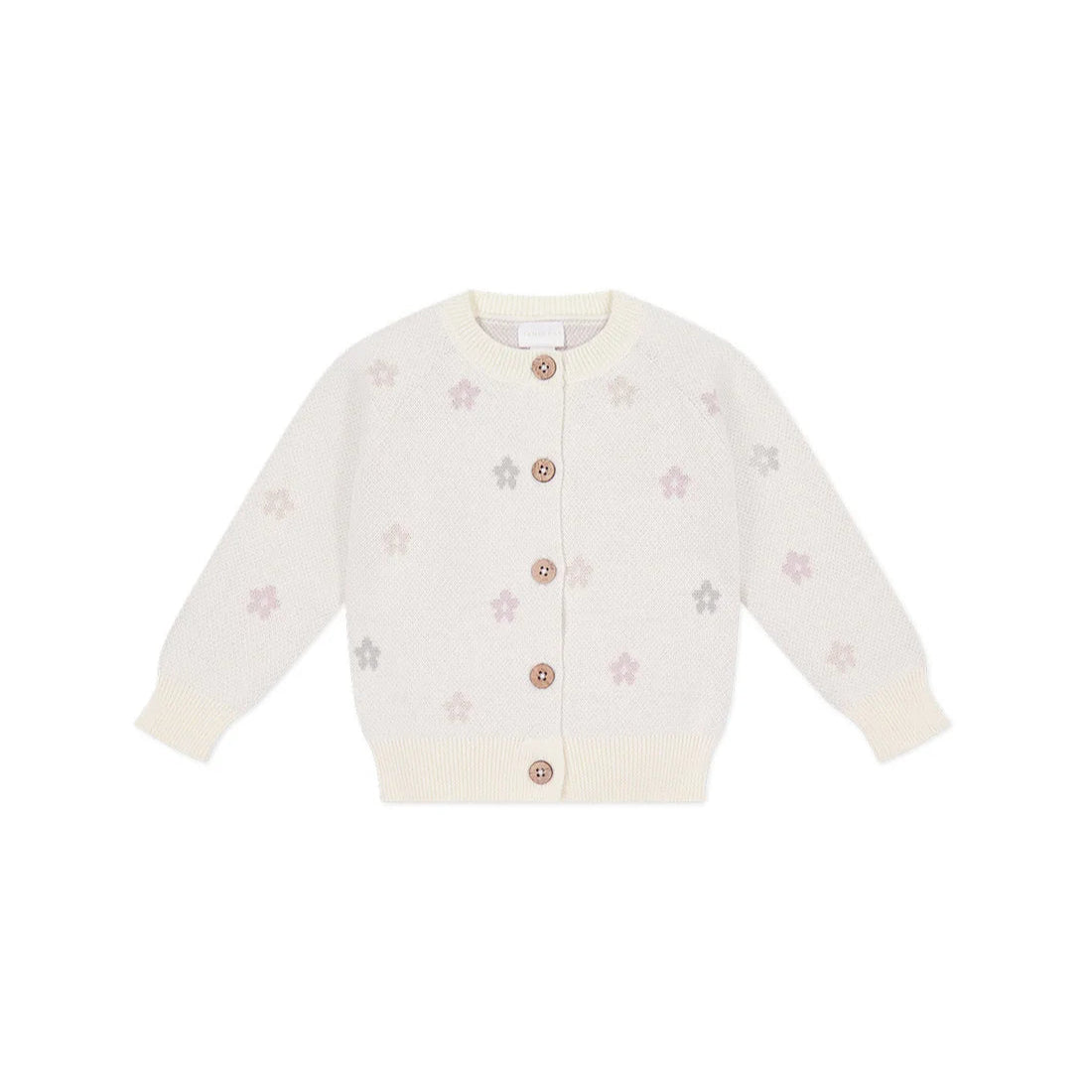 Harper Cardigan - Fifi Egret Jacquard