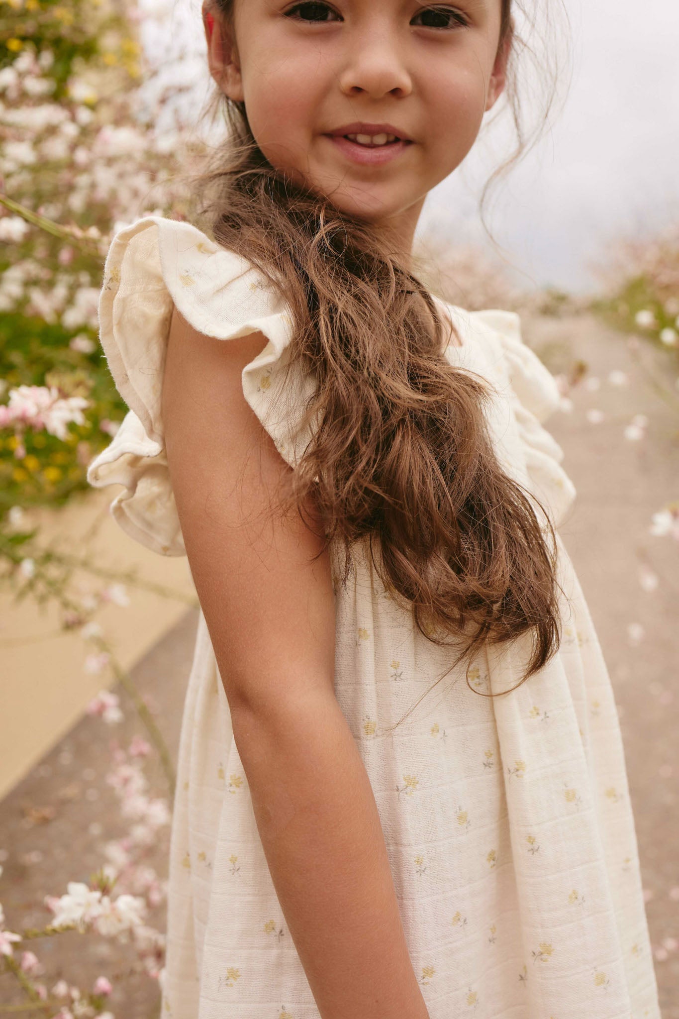 Organic Cotton Muslin Brielle Dress - Vintage Ditsy