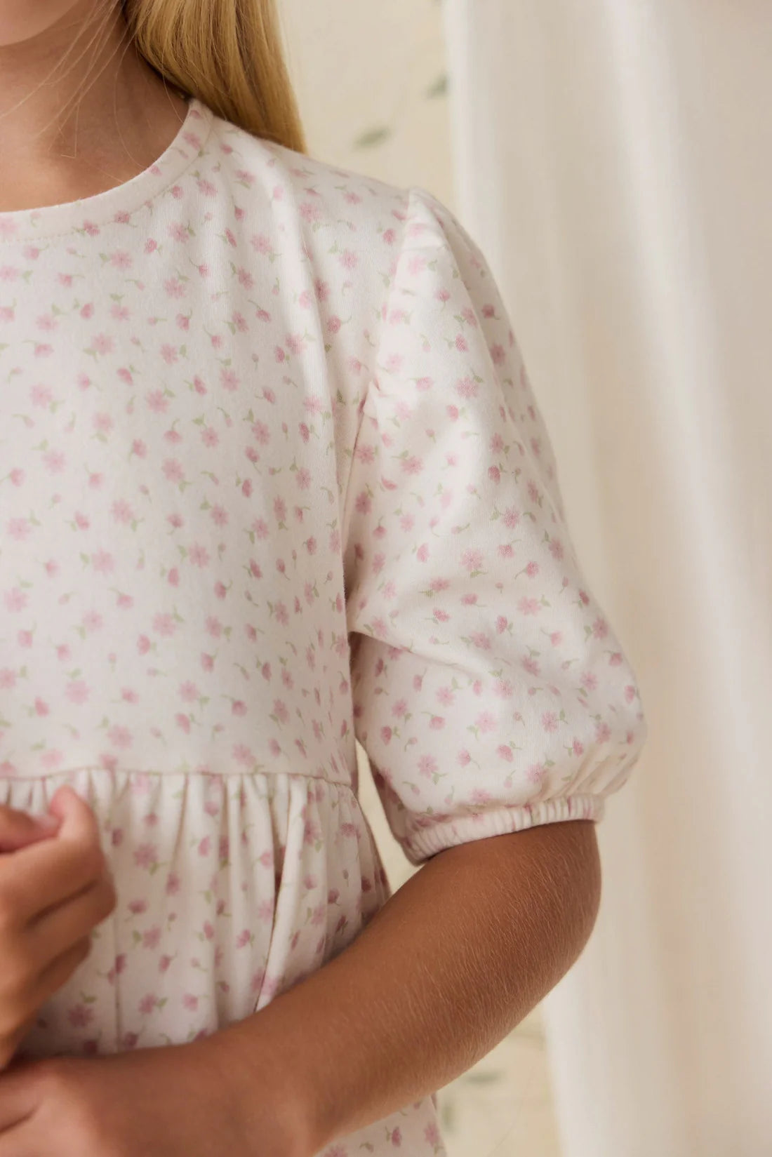 Organic Cotton Rosie Dress - Victoria Blush