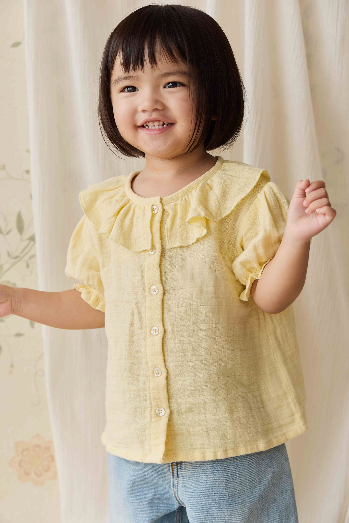 Organic Cotton Muslin Alora Top - Sunshine