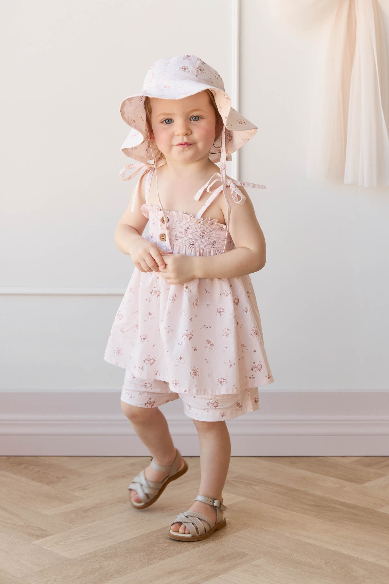 Organic Cotton Emelia Short- Petite Fleur Soft Peony