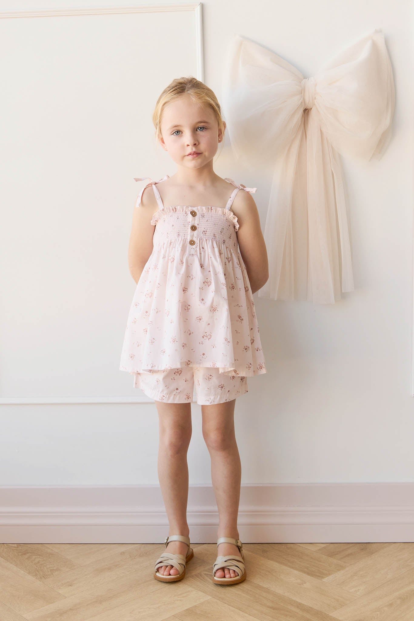 Organic Cotton Emelia Short- Petite Fleur Soft Peony
