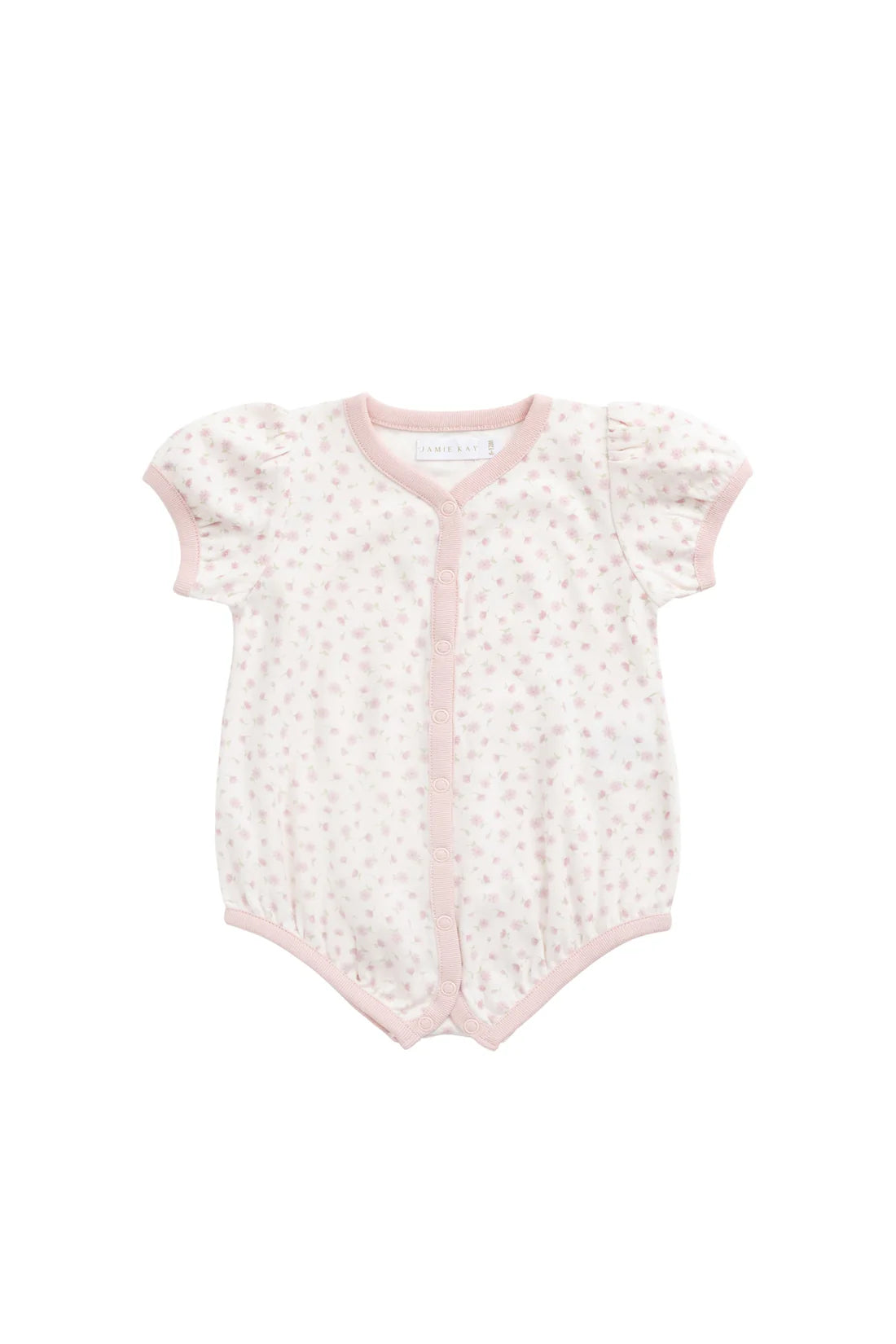Organic Cotton Antoinette Playsuit - Victoria Blush