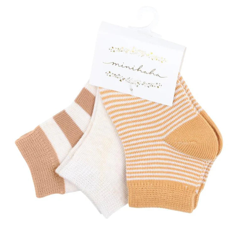 Socks 3Pk- Mixed Neutrals