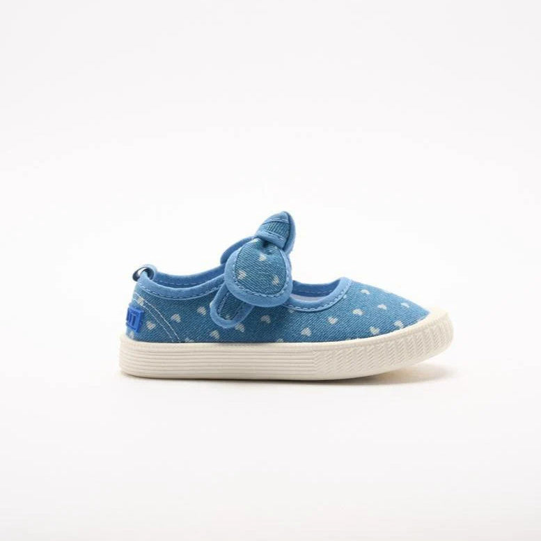 Millie Canvas Shoes- Denim Hearts