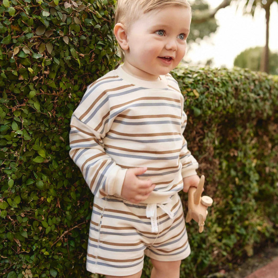 Organic Cotton Jalen Short - Hudson Stripe Tiger