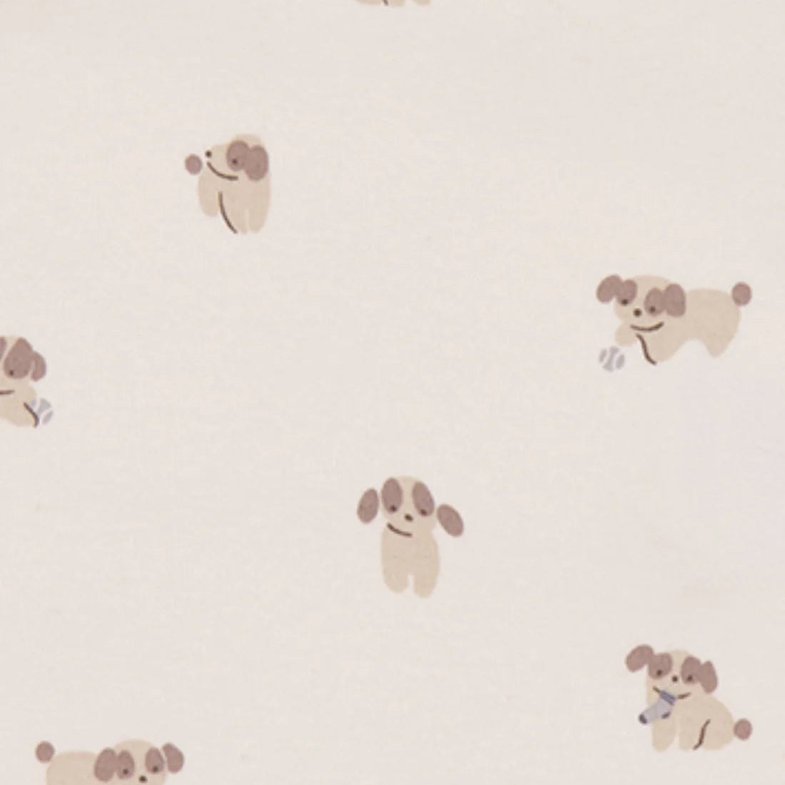 Organic Cotton Reese Zip Onepiece - Sasha Puppy Tofu