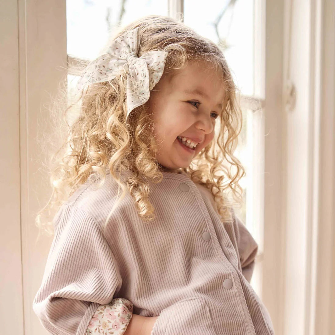 Organic Cotton Voile Bow - Fifi Violet