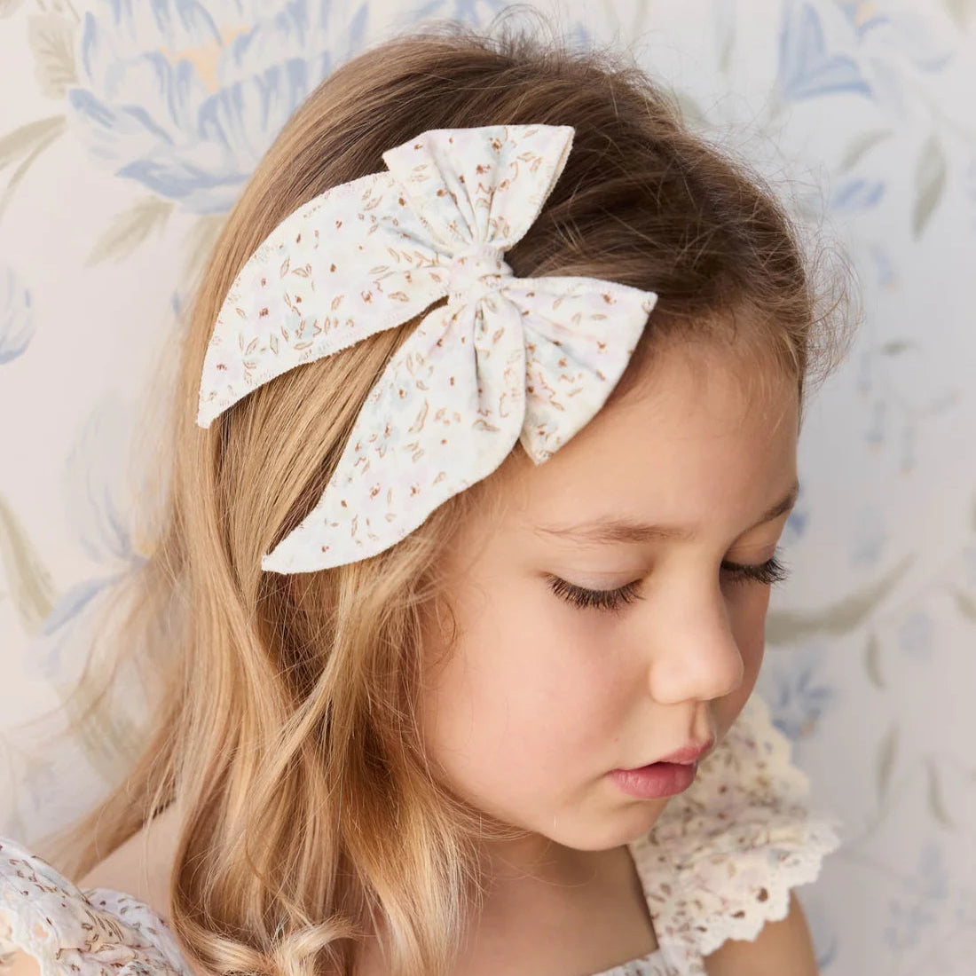 Organic Cotton Voile Bow - Fifi Violet