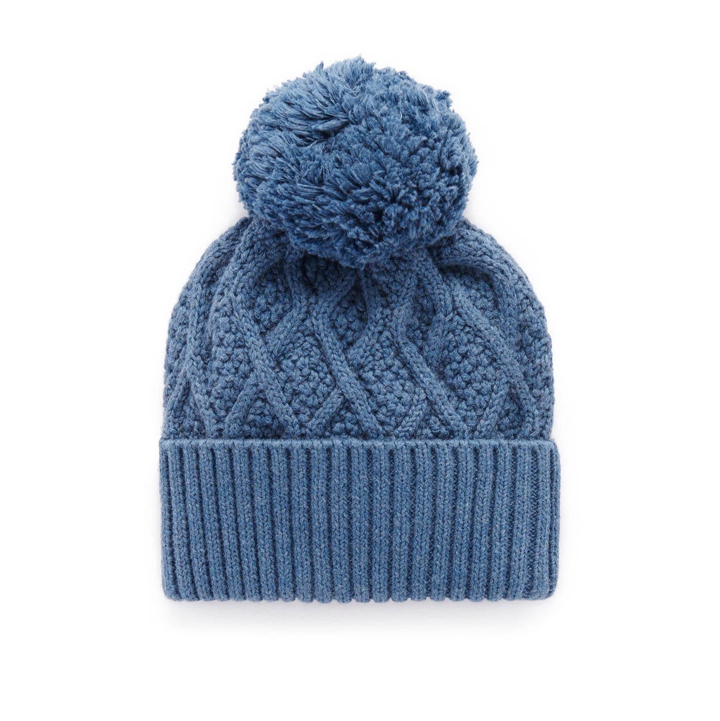 Baby Cable Beanie- Storm Melange