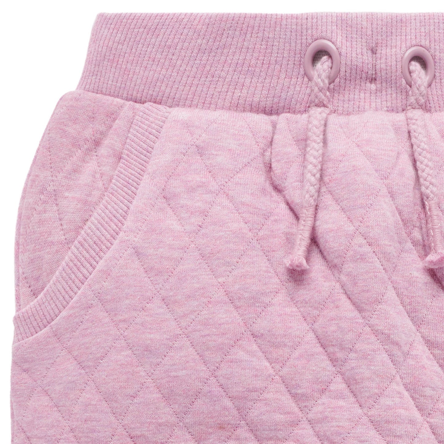 Quilted Track Pants- Lavender Melange