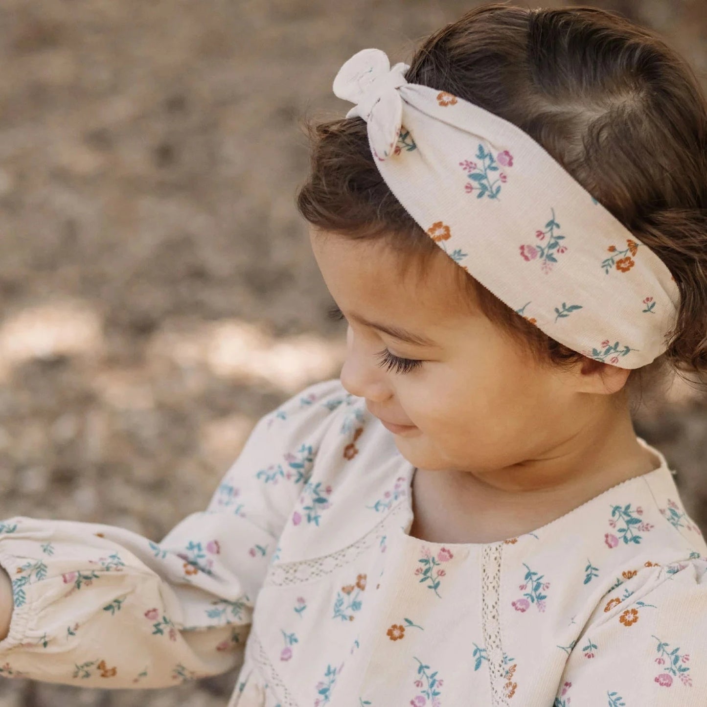 Corduroy Headband- Cottage Print