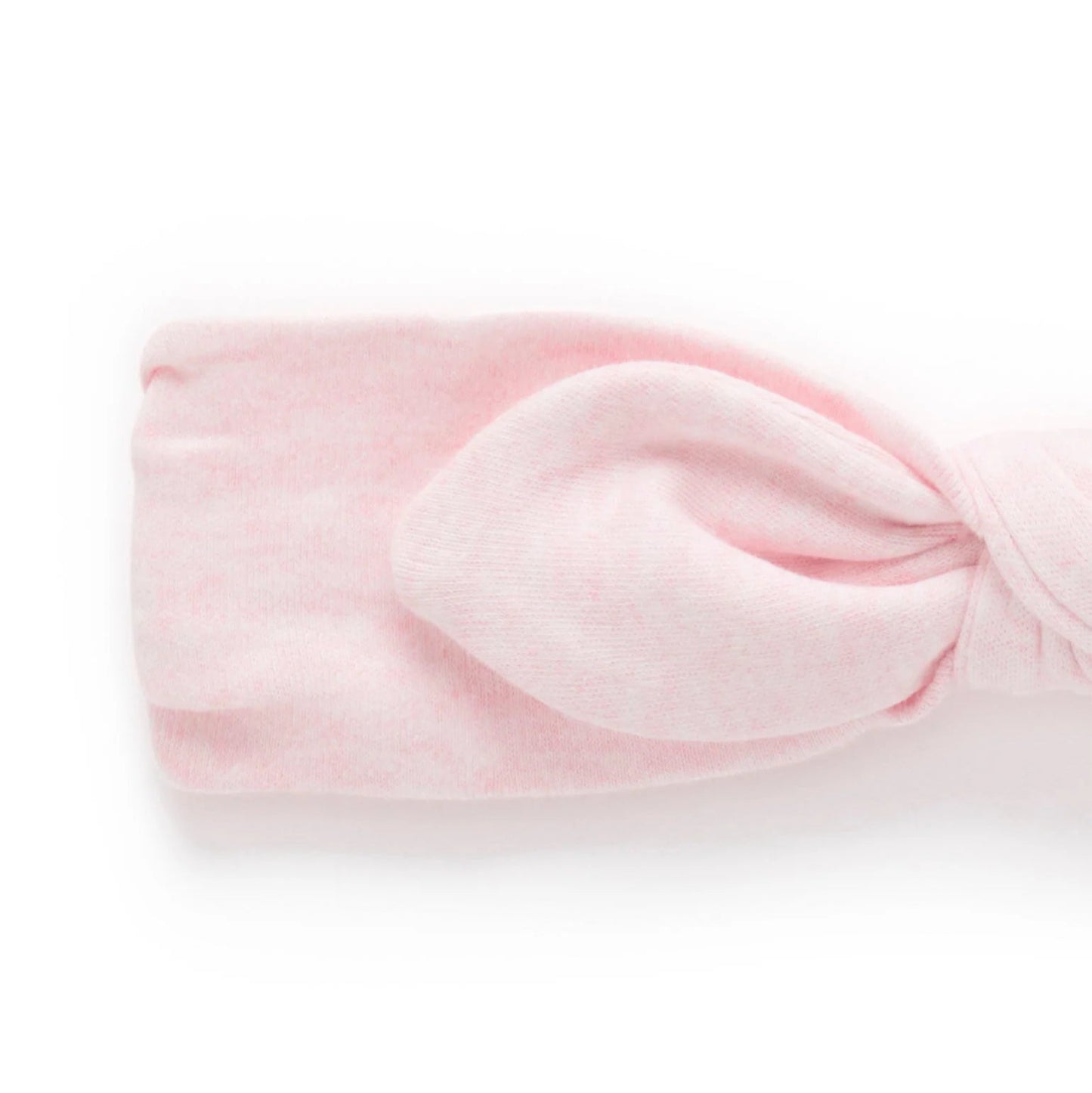 Knot Headband- Pale Pink Melange