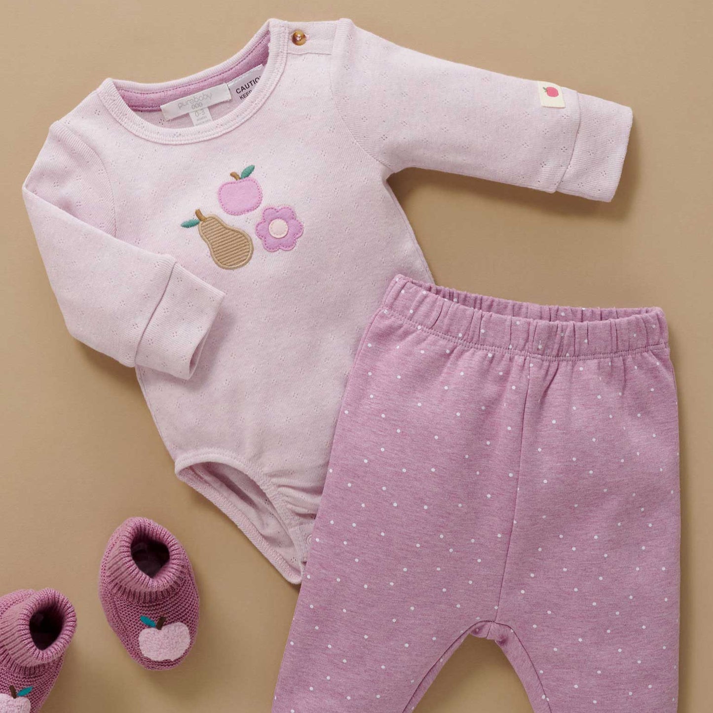 Applique Bodysuit- Primrose Melange