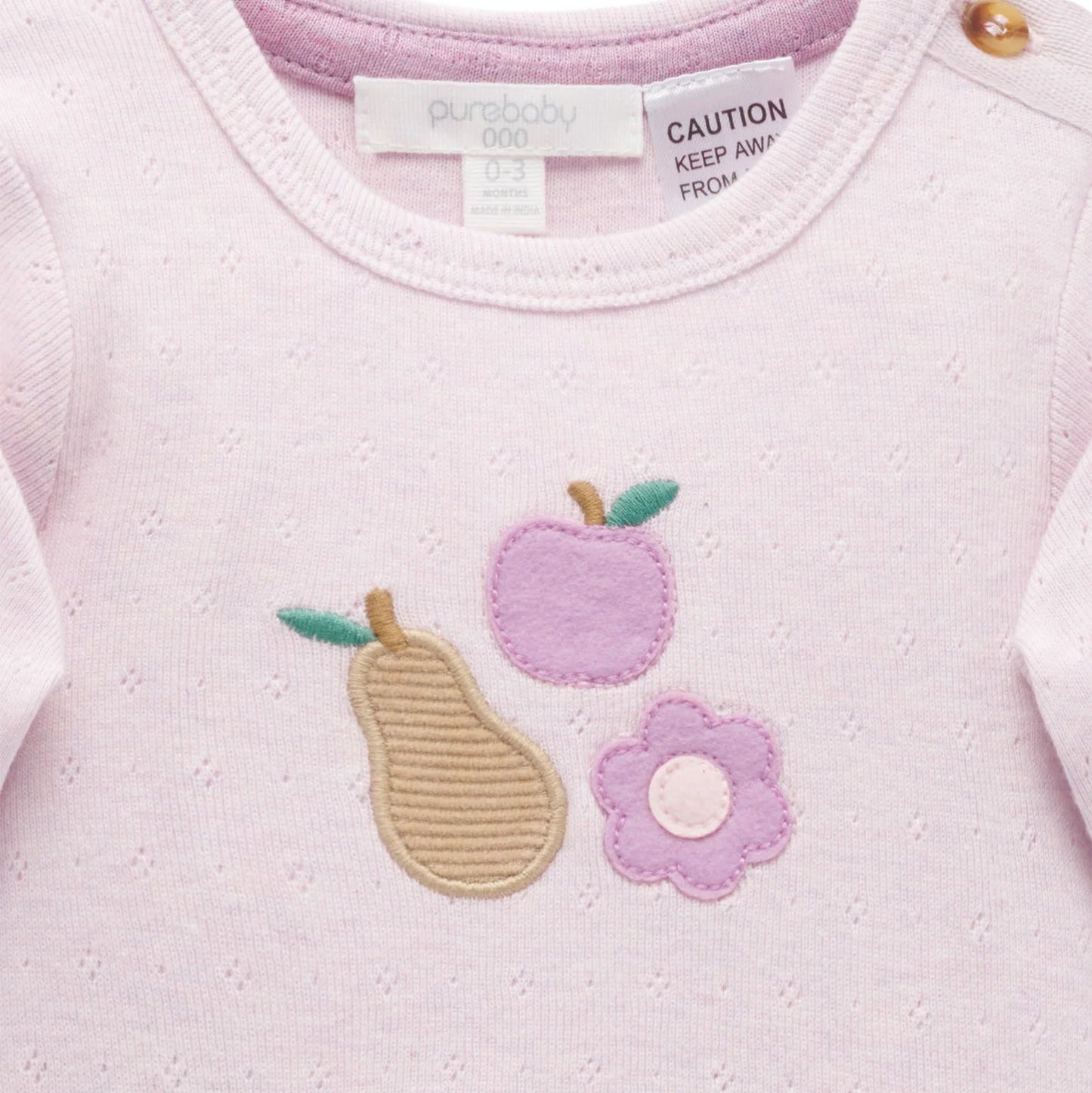 Applique Bodysuit- Primrose Melange