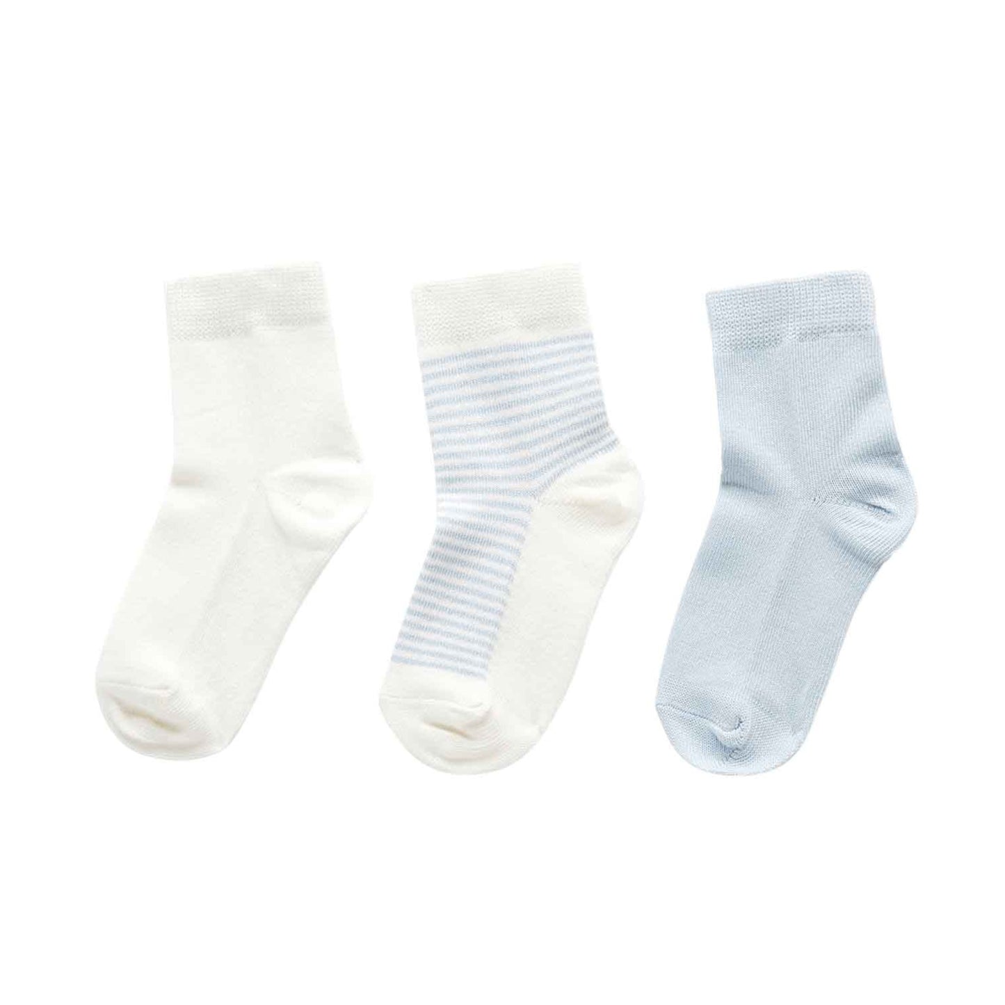 Socks 3 Pack- Pale Blue