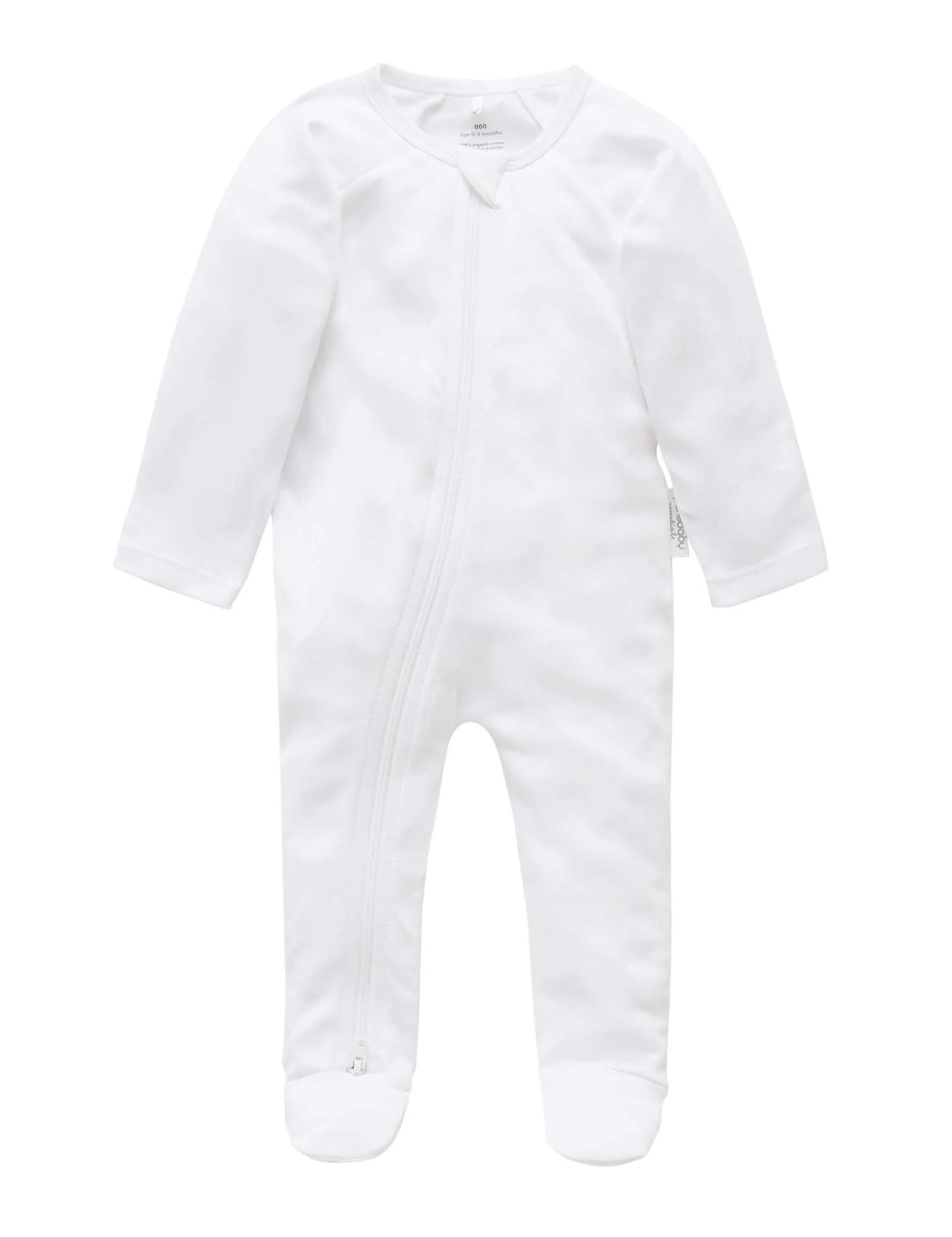 Zip Growsuit- White