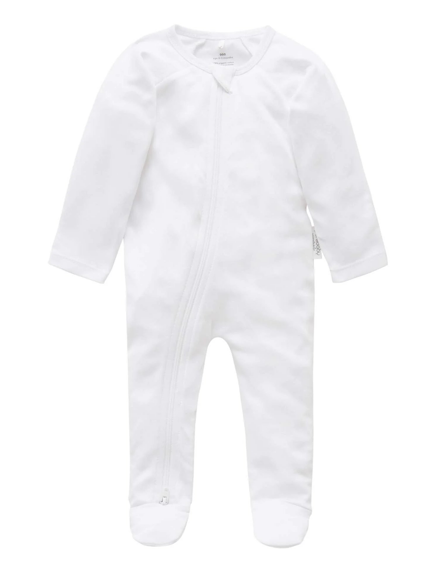 Zip Growsuit- White