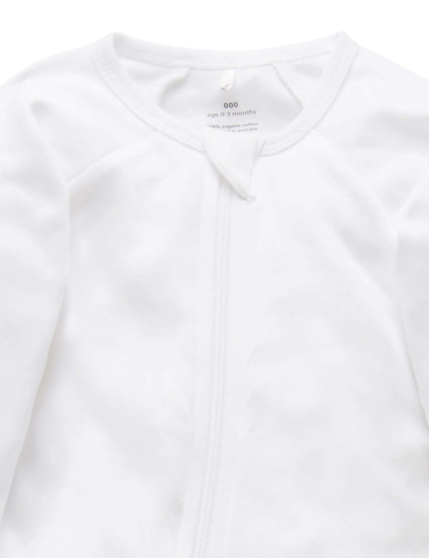Zip Growsuit- White