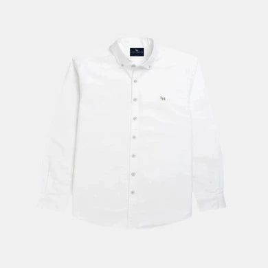 Boys Oxford Long Sleeve Shirt- White