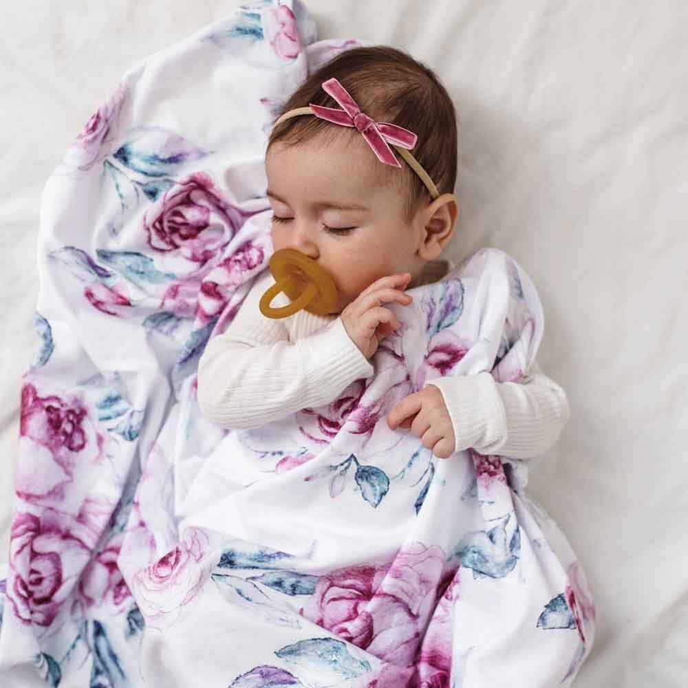 Baby Velvet Bow- Mauve