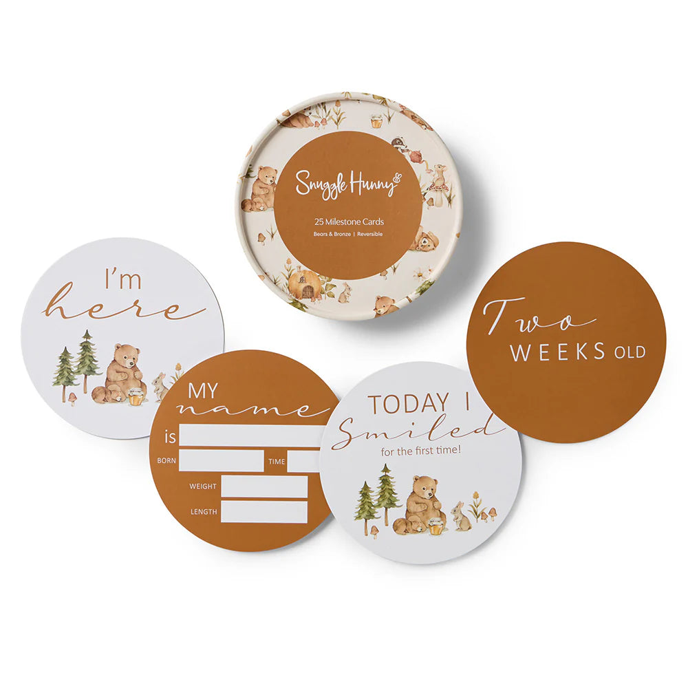Milestone Cards Reversible- Bears & Bronze