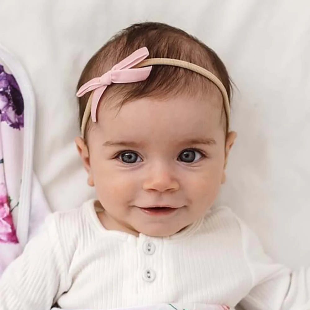 Baby Velvet Bow- Rose Pink