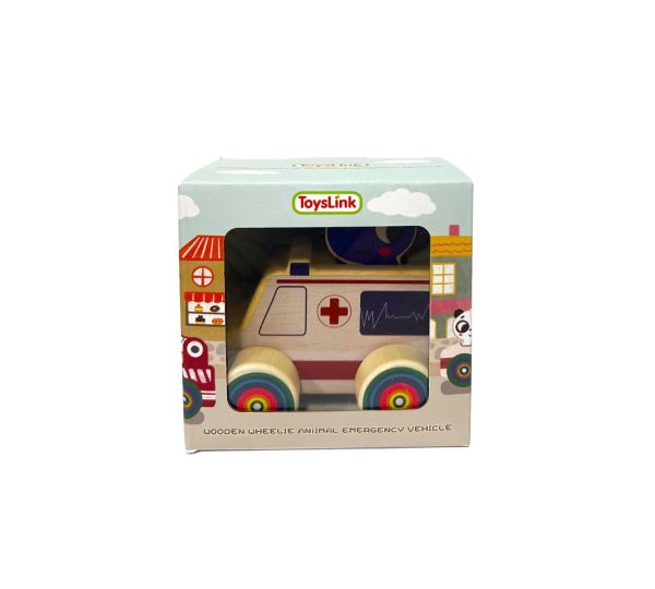 Wooden Mini Wheelie Emergency Vehicles With Animals