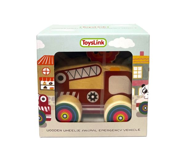 Wooden Mini Wheelie Emergency Vehicles With Animals