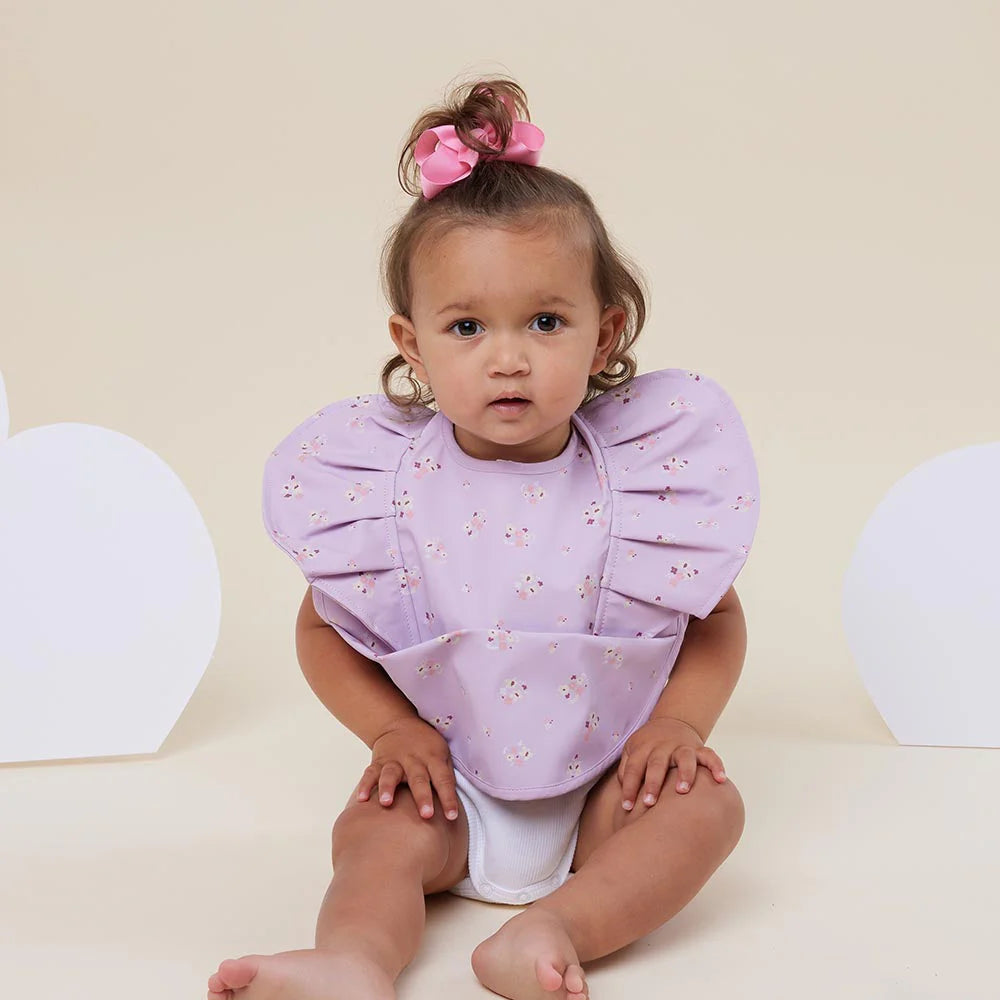 Snuggle Bib- Lilac Bloom Frill