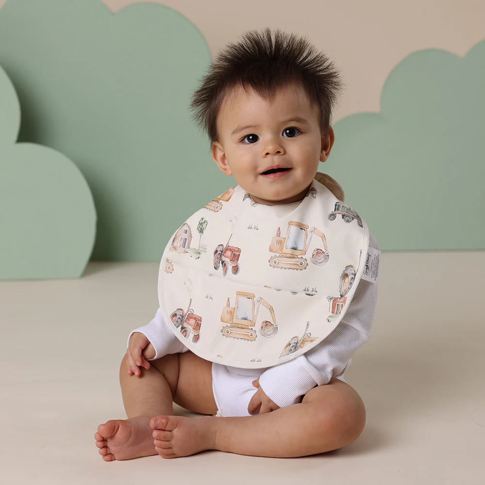 Snuggle Bib- Diggers & Tractors